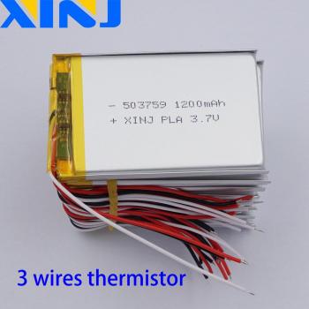 3.7V 1200mAh Ersatzakku für LED-Licht mit NTC Thermistor