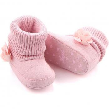 Bottes de cheville bébé à motif floral, super chaudes