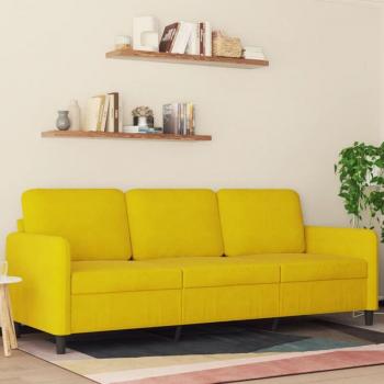 Sofá Torana 180 cm Terciopelo Amarillo para 3 personas