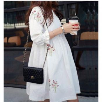 Dollplus Maternity White Cotton Shirt for Pregnant Women