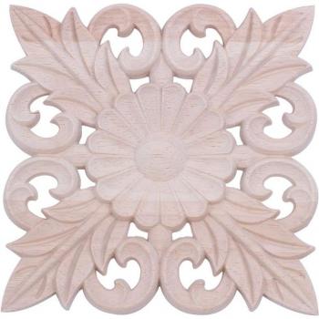 Adorno Floral de Madera para Bricolaje 15cm