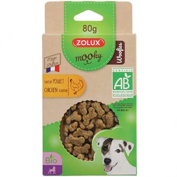 Mooky Woofies BIO au Poulet pour Chien 80g