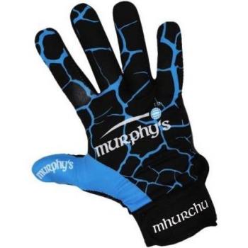 Gaelic Crackle Patterned Kids Gloves – 8 to 10 Years, Blue/Black