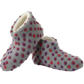 NYVI IamFlauschi Winterbett‑Sohle – warme Hausschuhe aus Wolle, 42/43, Farbe Cozy Silber