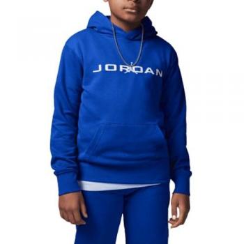 JORDAN Felpa con cappuccio Baseline French Terry blu per bambino e bambina