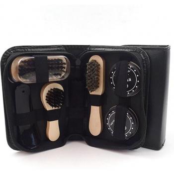 Soft‑Brush & Polish Combo: 8‑Piece Leather Kit