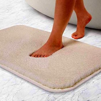 Thickened Absorbent Bath Rug, Non Slip, Fluffy Microfiber, Quick-drying