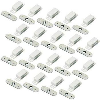 Emuca Magnet-Druckverschluss-Set Weiß