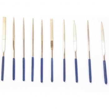 Titan-Diamant-beschichtete Nadel-Flachfeilen 10 Stück 3x140mm für Handwerk