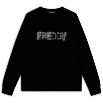 Felpa Freddy S25WCXS4 Donna Nero Extra Small