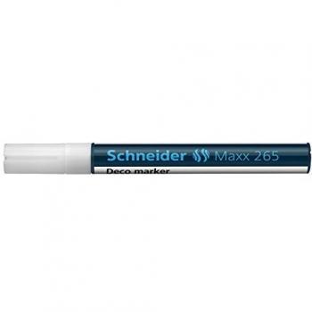 Schneider 126549 Maxx 265 Kreidemarker, 2-3mm, Rundspitze, weiß