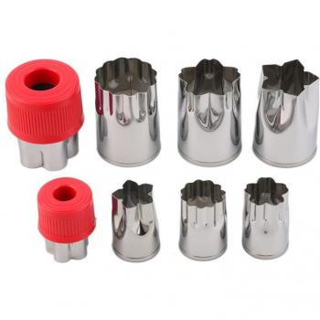 Kit de découpe pour gâteaux et fruits, 8 pièces