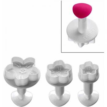 Blumen‑Ausstecher KAISER – 3‑teiliges Soft Touch Set für Kuchen