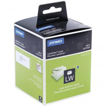 DYMO LW Address Labels, 36mm x 89mm, Black Print on White, 2 Rolls, Self-Adhesive