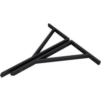 Support étagère mural en inox noir 2 pièces WH2 45cm