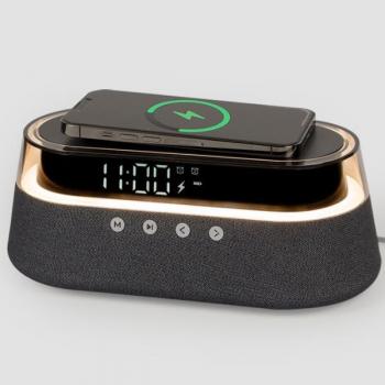 CASSA BLUETOOTH LAMPADA RGB 15W GRIGIA CON EFFETTI LUCI PERSONALIZZABILI