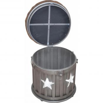 Home affaire Hocker silberfarben B/H/T: 42 cm x 42 cm x 42 cm