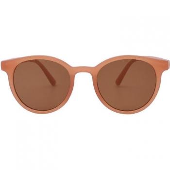 Gafas de sol anti-UV redondas pequeñas para mujer color té con leche