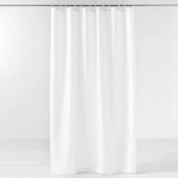 Rideau de Douche avec Crochets 180 x 200 cm Blanc