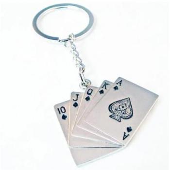 Llaveros Personalizados Poker Royal con Mini Cartas