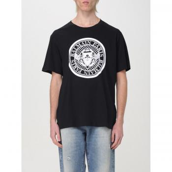 Balmain Logo T‑shirt Nero L – 100% Cotone