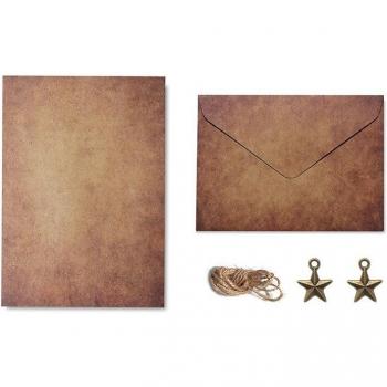 Kraft Paper Letter Set with Pendant and Rope