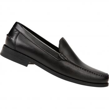 Mocasin Geox New Damon Hombre Cuero Negro