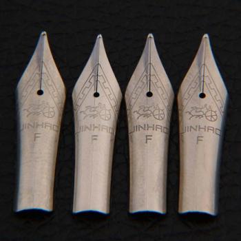 Recharges de stylo à plume F en acier inoxydable, 10 pièces, taille 26