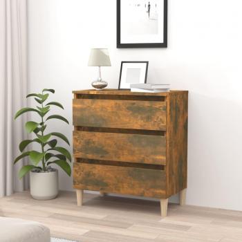Vidaxl Buffet Chêne Fumé 60x35x69 Cm Bois D'ingénierie