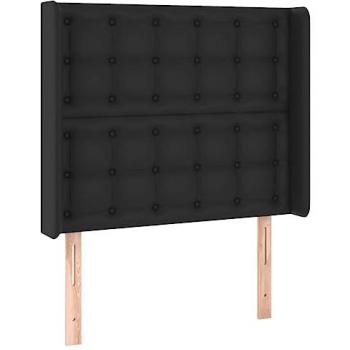 VidaXL Kunstleder Kopfteil Schwarz mit LED 93x16x118/128 cm