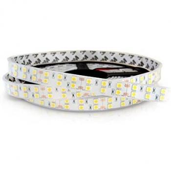 Éclairage LED industriel Bandeau blanche 3000°K 5 mètres avec 60 LEDs/m, 14.4 W/m IP65 24V Epoxy