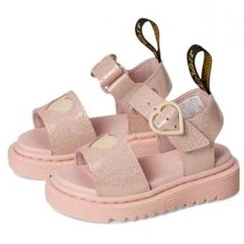 Dr. Martens Marlowe Hearts J Sandales Enfant Rose et Crème