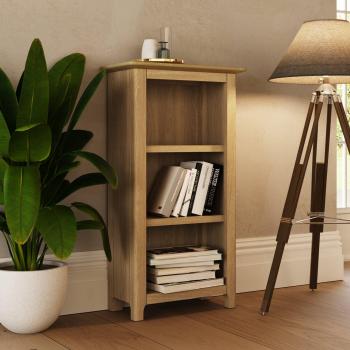 Ready Assembled 3 Tier Oak Bookcase