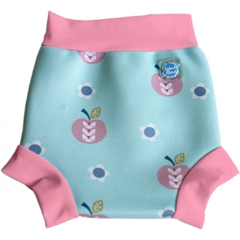 Baby-Schwimmwindel Splash About Happy – Rosa (Apfel Daisy), Gr. Small (0‑4 Monat)