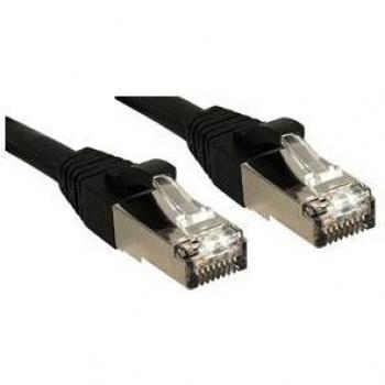 LINDY 45601 RJ45 Netzwerkkabel, Patchkabel CAT 6 SF/UTP 0,50 m Schwarz 1 St