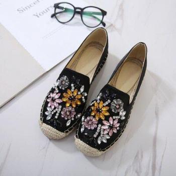 Zapatos de Seda Floral con Pedal Único