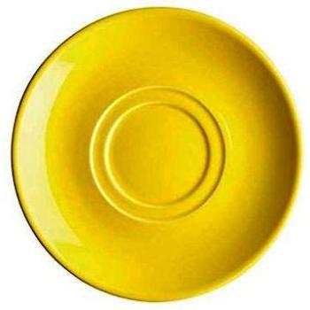 Yellow Olympia Heritage 6‑Piece Double Well Saucer Set (163 mm)