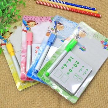 Preschool Math Teaching Erasable Card Set with Pen