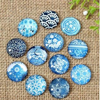 Porcelain Mosaic Glass Cabochons for Jewelry