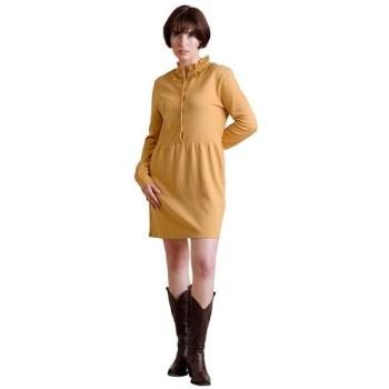 Women’s Brown Lace Trim Mini Dress – Enorsia, Size 14