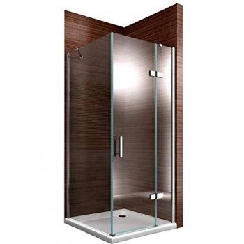 Paroi de douche angle NANO DX403 – verre 8 mm, largeur variable, porte droite