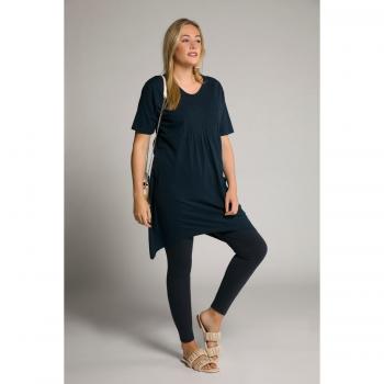 Comfort Fit Plus Size Blue Smock Inset Tee for Women, Size 20/22