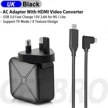 Nintendo Switch Multifunction Wall Charger with Fast Charge and Video Converter