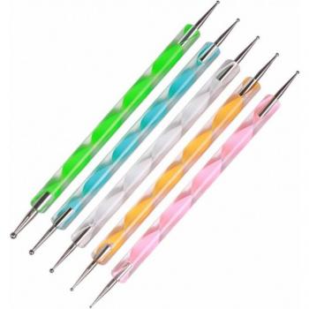 5x Nail Art Dotting and Marbleizing Pens