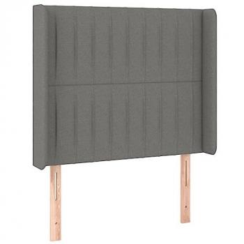 Cabecero con led de tela gris oscuro 83x16x118/128 cm Vidaxl Gris