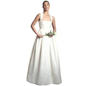 Full Skirt Bodice Wedding Dress by Coast, Ecru, Size 10