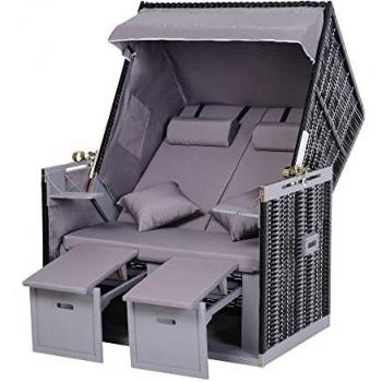 Outsunny Corbeille de Plage 2 Places Pliable