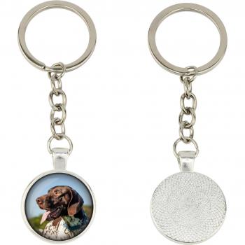 “Pointer anglais” porte-clés – boîte photo et argenté