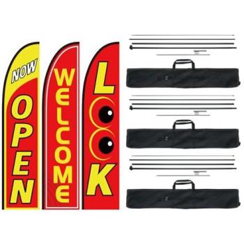 Kit Promotionnel de Drapeaux Plumes pour Entreprises