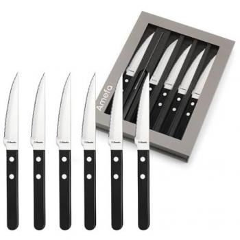 Steak Pizza Noir – Coffret De 6 Couteaux Steak
